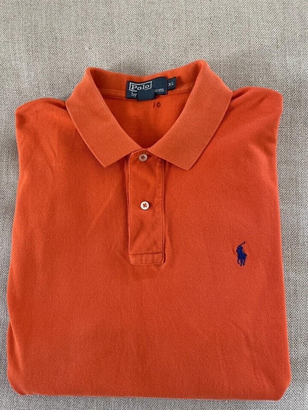Polo by Ralph Lauren Pique Knit Shirt Orange XL